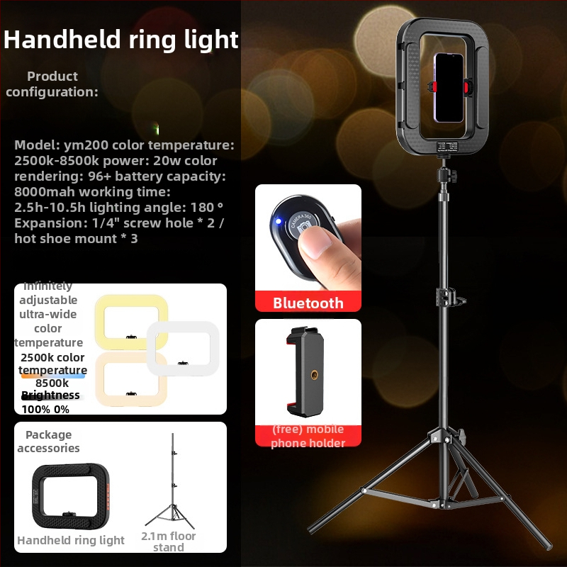 Prenosné LED svetlo s kruhovým tvarom pre živé vysielanie a portrétovú fotografiu – vstavaná batéria, 10–50W, 5V, prispôsobiteľné, autorizovaná súkromná značka Zc.ltd