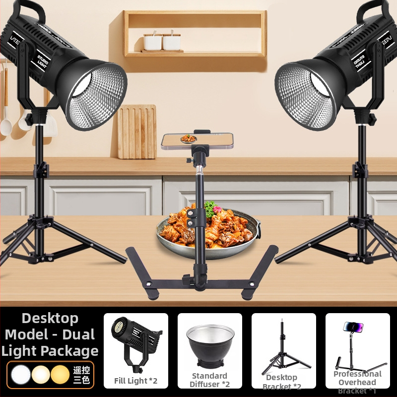 LATZZ Osvetlenie na doplnenie pre živé vysielanie, fotografovanie a krátke videá — 101–150W, 220V, Tri farebné teploty