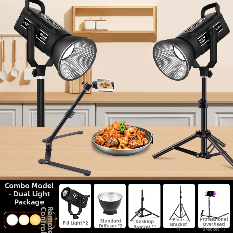 LATZZ Osvetlenie na doplnenie pre živé vysielanie, fotografovanie a krátke videá — 101–150W, 220V, Tri farebné teploty