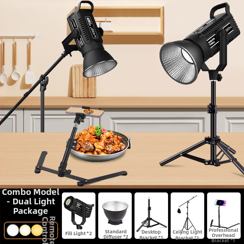 LATZZ Osvetlenie na doplnenie pre živé vysielanie, fotografovanie a krátke videá — 101–150W, 220V, Tri farebné teploty