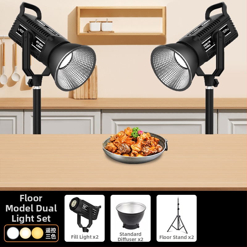 LATZZ Osvetlenie na doplnenie pre živé vysielanie, fotografovanie a krátke videá — 101–150W, 220V, Tri farebné teploty