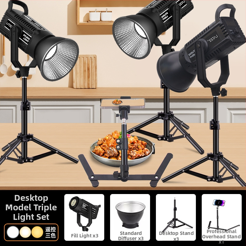 LATZZ Osvetlenie na doplnenie pre živé vysielanie, fotografovanie a krátke videá — 101–150W, 220V, Tri farebné teploty