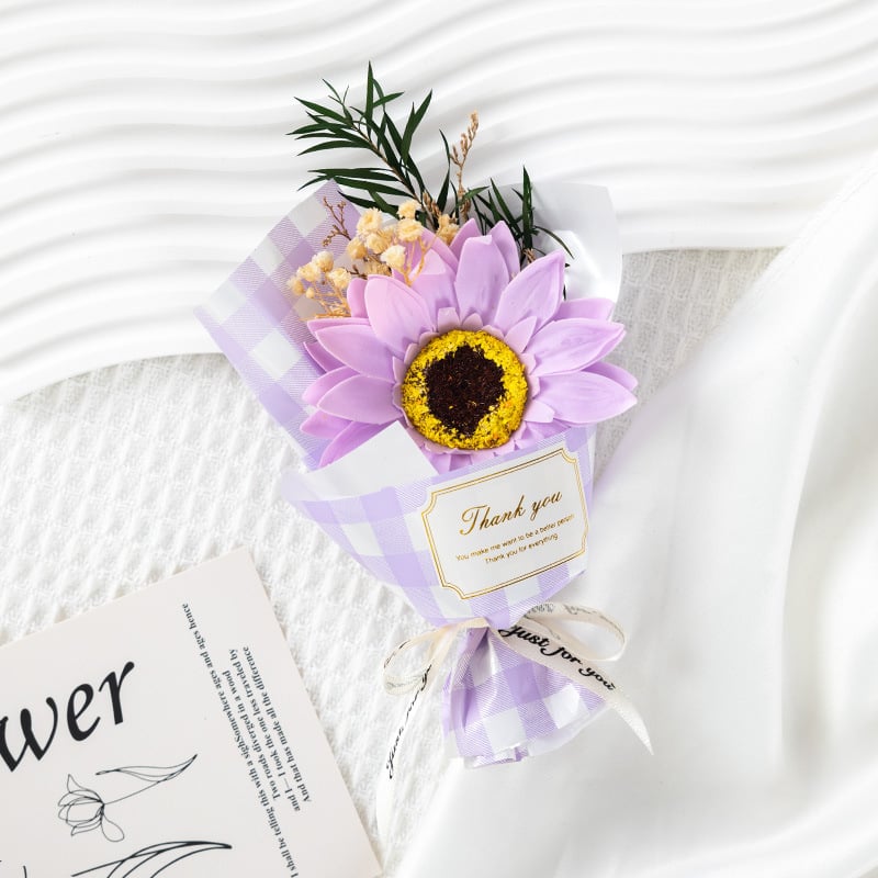 Buchet de flori din săpun, mini buchet cu floarea-soarelui pentru absolvire; varietate 22317017665, nu este importat, potrivit pentru cadouri promoționale, de afaceri și comemorative