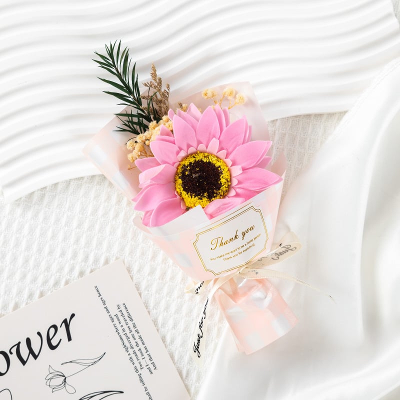 Buchet de flori din săpun, mini buchet cu floarea-soarelui pentru absolvire; varietate 22317017665, nu este importat, potrivit pentru cadouri promoționale, de afaceri și comemorative