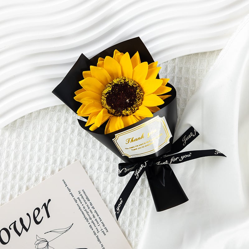 Buchet de flori din săpun, mini buchet cu floarea-soarelui pentru absolvire; varietate 22317017665, nu este importat, potrivit pentru cadouri promoționale, de afaceri și comemorative