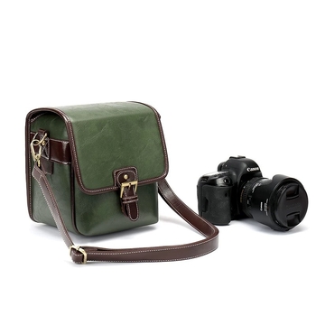 Τσάντα κάμερας SLR με αποθήκευση φακών, PU υλικό, ιμάντας αερόσφυξης, ρετρό στυλ