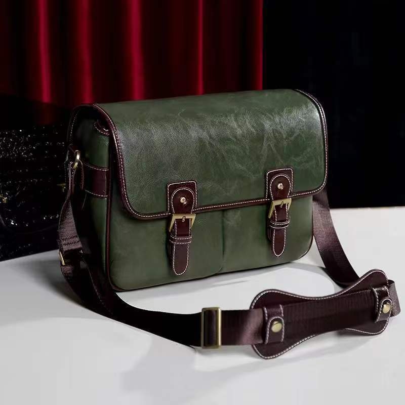 Τσάντα κάμερας SLR με αποθήκευση φακών, PU υλικό, ιμάντας αερόσφυξης, ρετρό στυλ