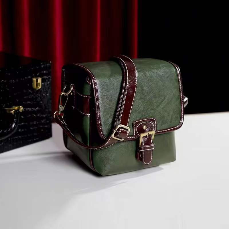 Τσάντα κάμερας SLR με αποθήκευση φακών, PU υλικό, ιμάντας αερόσφυξης, ρετρό στυλ