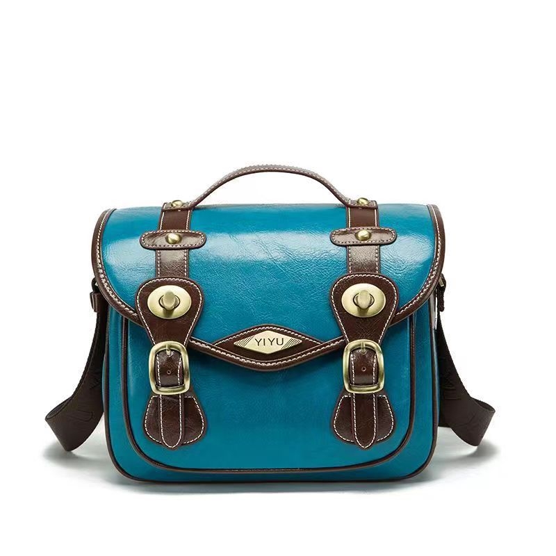 Τσάντα κάμερας SLR με αποθήκευση φακών, PU υλικό, ιμάντας αερόσφυξης, ρετρό στυλ