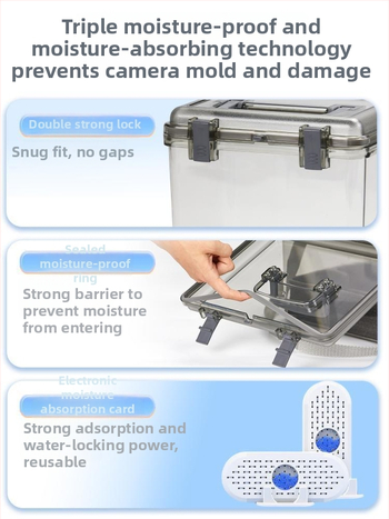 Kamera nedvességvédő doboz SLR digitális felszereléshez – szárítás, penészmentes, zárt tárolás objektívek és felszerelések számára