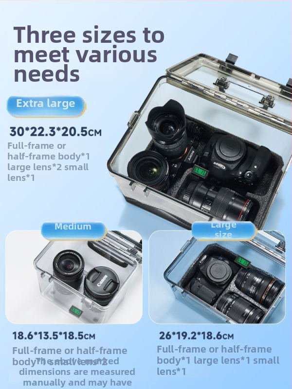 Kaamera niiskuskindla kasti SLR digitaalsele varustusele – kuivatamine, hallituse vastane, suletud hoiustamine objektiividele