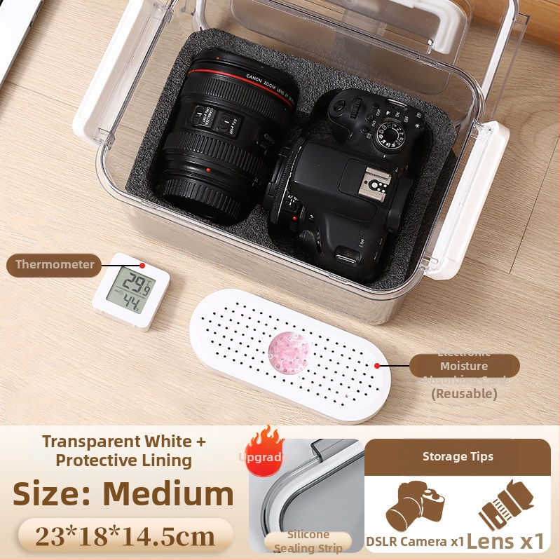 Kamera nedvességvédő doboz SLR digitális felszereléshez – szárítás, penészmentes, zárt tárolás objektívek és felszerelések számára