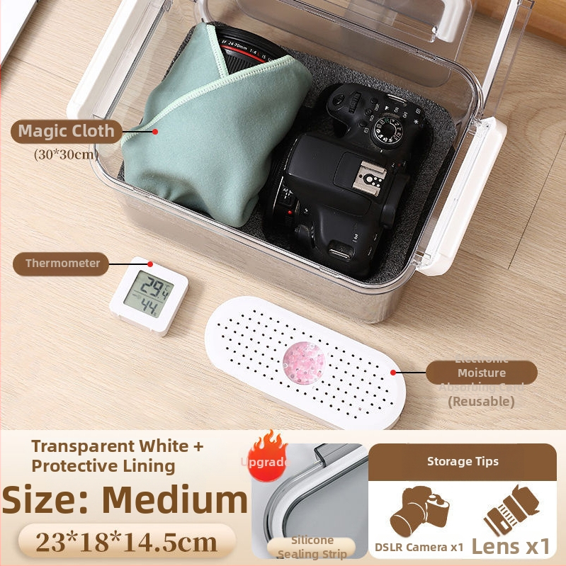 Kamera nedvességvédő doboz SLR digitális felszereléshez – szárítás, penészmentes, zárt tárolás objektívek és felszerelések számára