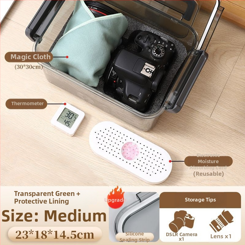 Kamera nedvességvédő doboz SLR digitális felszereléshez – szárítás, penészmentes, zárt tárolás objektívek és felszerelések számára