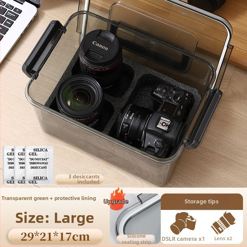 Kamera nedvességvédő doboz SLR digitális felszereléshez – szárítás, penészmentes, zárt tárolás objektívek és felszerelések számára