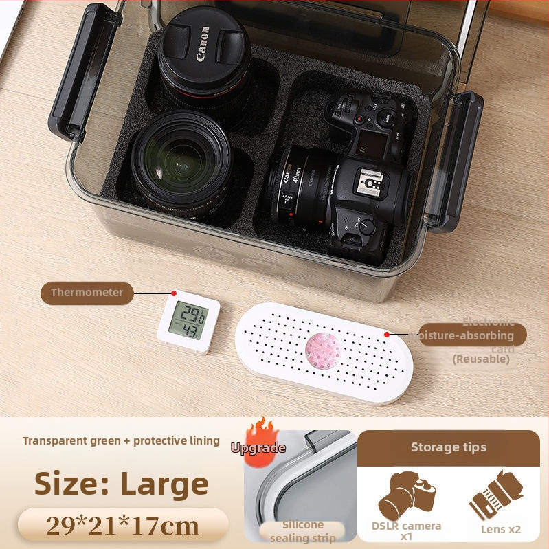 Kamera nedvességvédő doboz SLR digitális felszereléshez – szárítás, penészmentes, zárt tárolás objektívek és felszerelések számára