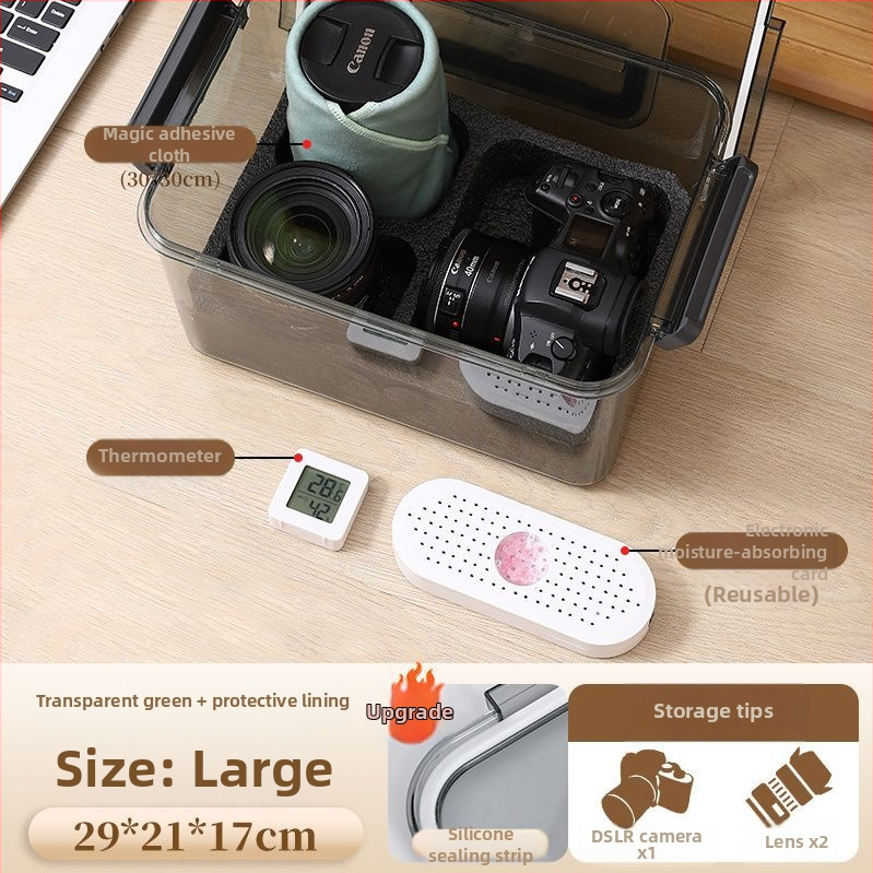 Kamera nedvességvédő doboz SLR digitális felszereléshez – szárítás, penészmentes, zárt tárolás objektívek és felszerelések számára