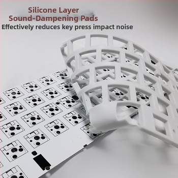 Kit tastatură mecanică de 68 de taste cu iluminare RGB, trei moduri Bluetooth/Wired/2.4G, hot-plug, model ZK68