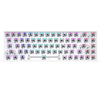 Kit tastatură mecanică de 68 de taste cu iluminare RGB, trei moduri Bluetooth/Wired/2.4G, hot-plug, model ZK68