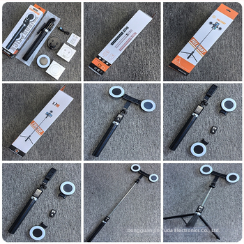 BT12 Bluetooth selfie bot és állvány LED világítással, távirányítóval