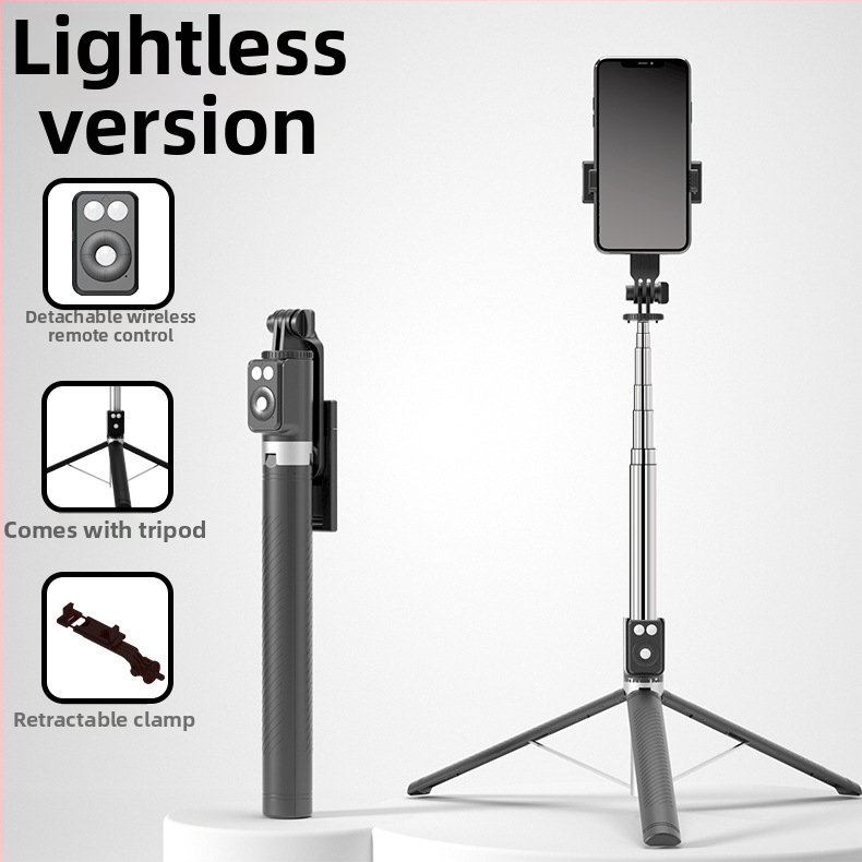 BT12 Bluetooth selfie bot és állvány LED világítással, távirányítóval