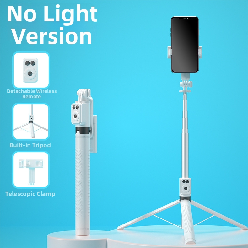 BT12 Bluetooth selfie bot és állvány LED világítással, távirányítóval