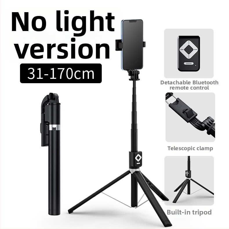 BT12 Bluetooth selfie bot és állvány LED világítással, távirányítóval