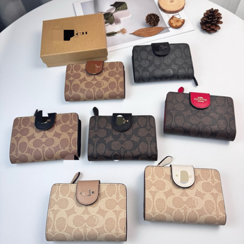 Portofel feminin din PVC, model cu dungi, cu mai multe compartimente pentru carduri, buzunar pentru monede și suport pentru ID