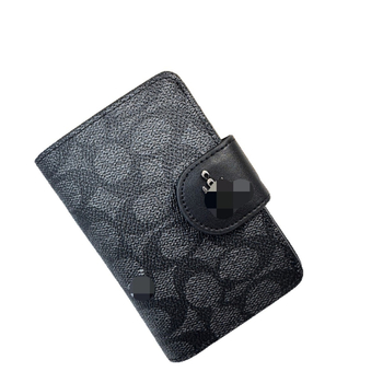 Portofel feminin din PVC, model cu dungi, cu mai multe compartimente pentru carduri, buzunar pentru monede și suport pentru ID