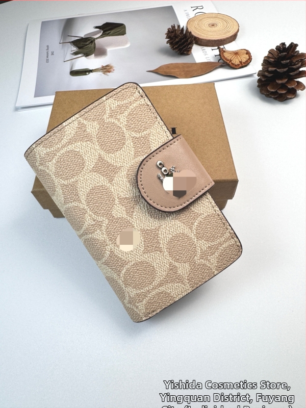 Portofel feminin din PVC, model cu dungi, cu mai multe compartimente pentru carduri, buzunar pentru monede și suport pentru ID