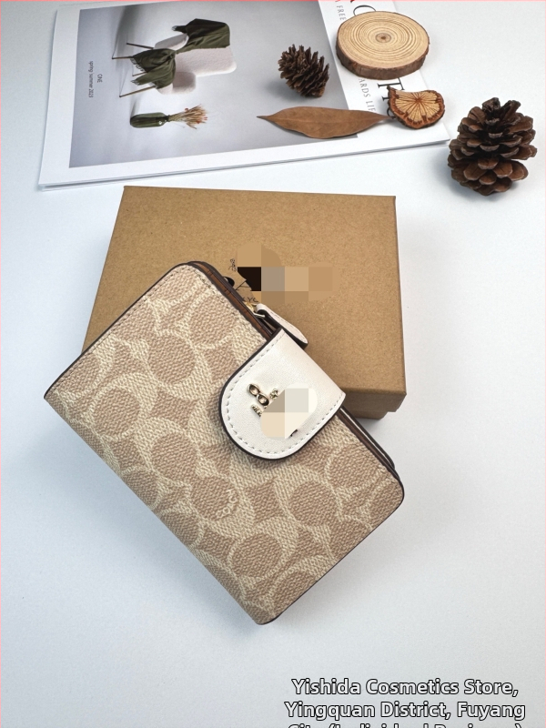 Portofel feminin din PVC, model cu dungi, cu mai multe compartimente pentru carduri, buzunar pentru monede și suport pentru ID