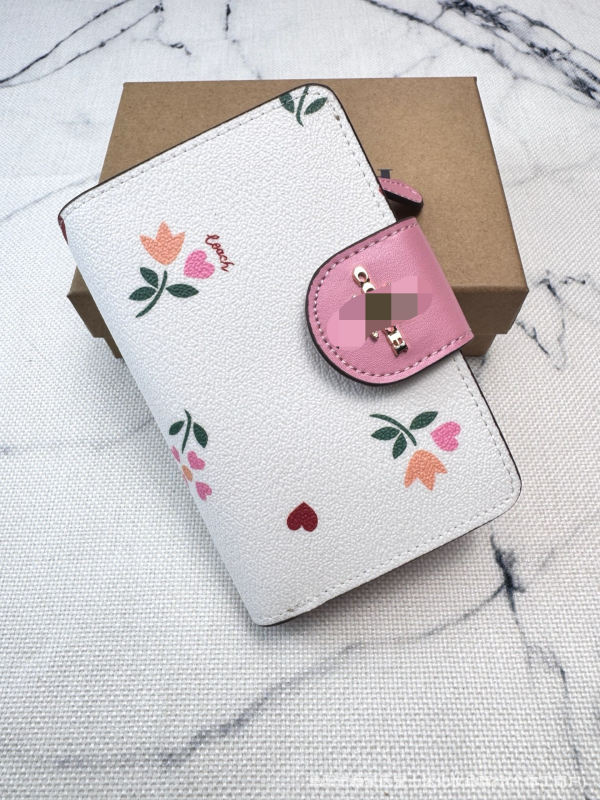 Portofel feminin din PVC, model cu dungi, cu mai multe compartimente pentru carduri, buzunar pentru monede și suport pentru ID