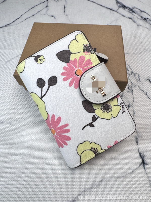 Portofel feminin din PVC, model cu dungi, cu mai multe compartimente pentru carduri, buzunar pentru monede și suport pentru ID