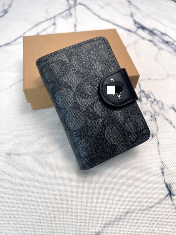 Portofel feminin din PVC, model cu dungi, cu mai multe compartimente pentru carduri, buzunar pentru monede și suport pentru ID