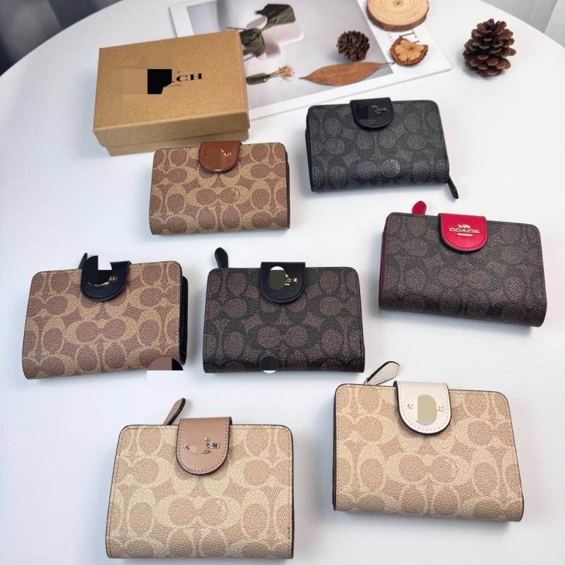 Portofel feminin din PVC, model cu dungi, cu mai multe compartimente pentru carduri, buzunar pentru monede și suport pentru ID