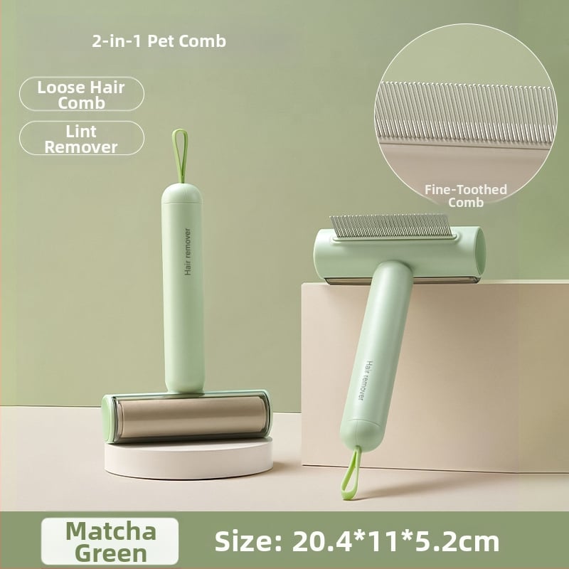 Volpet/Wopet Îndepărtător de păr pentru animale de companie pentru pisici cu blană lungă — ABS, oțel inoxidabil, cauciuc, cap pătrat