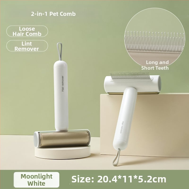 Volpet/Wopet Îndepărtător de păr pentru animale de companie pentru pisici cu blană lungă — ABS, oțel inoxidabil, cauciuc, cap pătrat