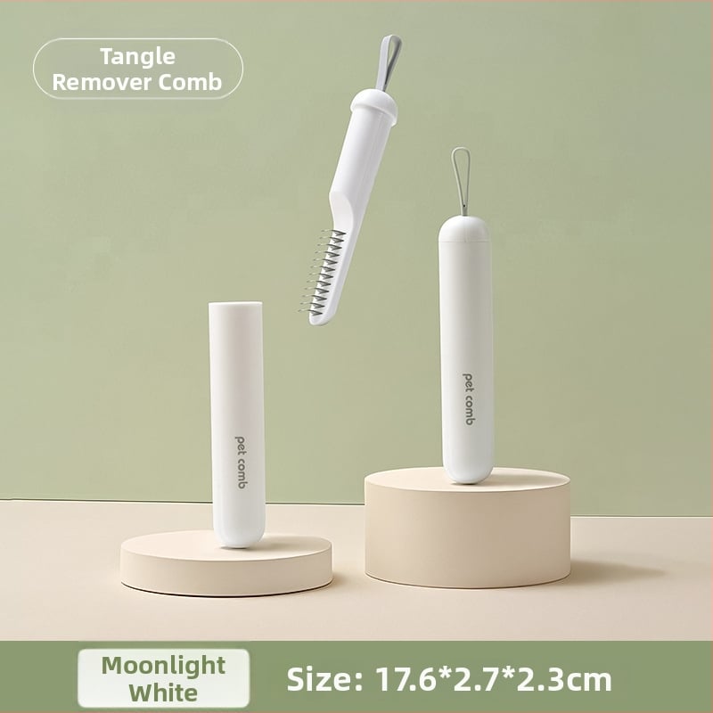 Volpet/Wopet Îndepărtător de păr pentru animale de companie pentru pisici cu blană lungă — ABS, oțel inoxidabil, cauciuc, cap pătrat