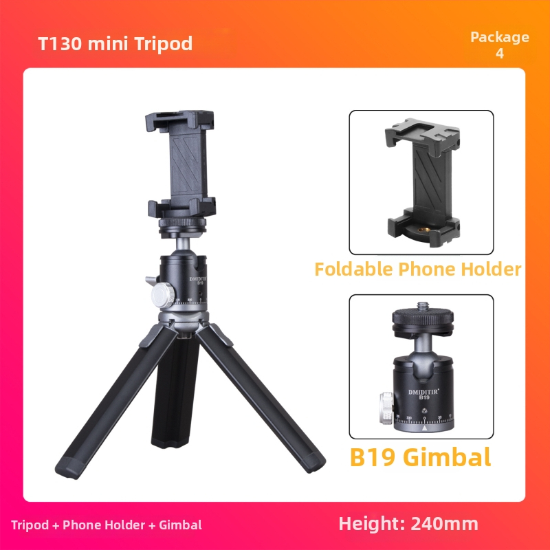 T130+T150+T180 Ball Head statīvs - alumīnija sakausējums + ABS, slodze 6-10 kg, ātri atbrīvotā plāksne iekļauta