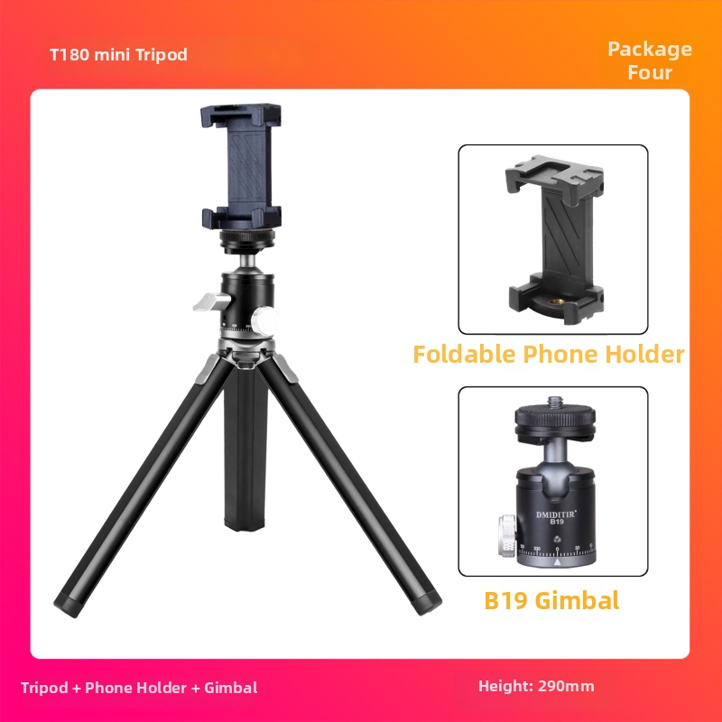 T130+T150+T180 Ball Head statīvs - alumīnija sakausējums + ABS, slodze 6-10 kg, ātri atbrīvotā plāksne iekļauta