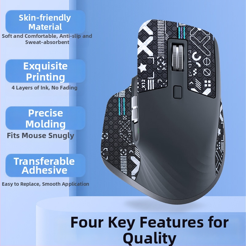 Warm Rice MX3 pretslīdēšanas pele uzlīme, saderīga ar Logitech MX Master 3/3s, materiāls āda, pielāgoti paraugi