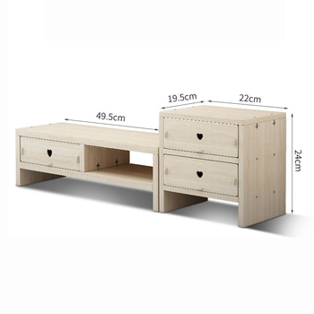 Βάση οθόνης υπολογιστή με 3 επίπεδα, ράφι αποθήκευσης γραφείου, υλικό: πλάκα, απαιτείται συναρμολόγηση, για γραφείο και σπίτι