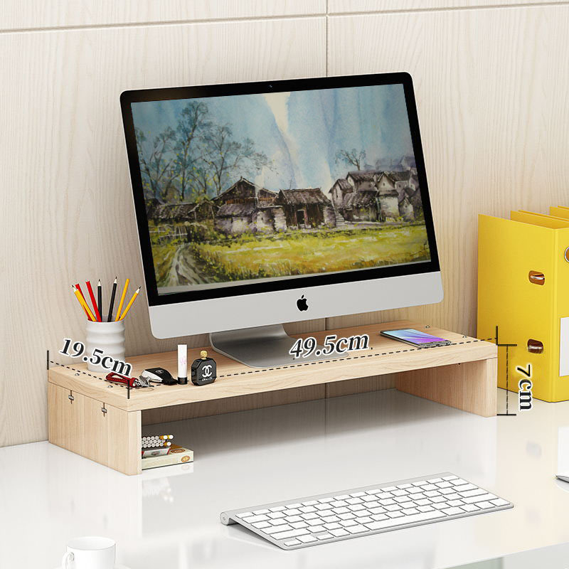 Βάση οθόνης υπολογιστή με 3 επίπεδα, ράφι αποθήκευσης γραφείου, υλικό: πλάκα, απαιτείται συναρμολόγηση, για γραφείο και σπίτι