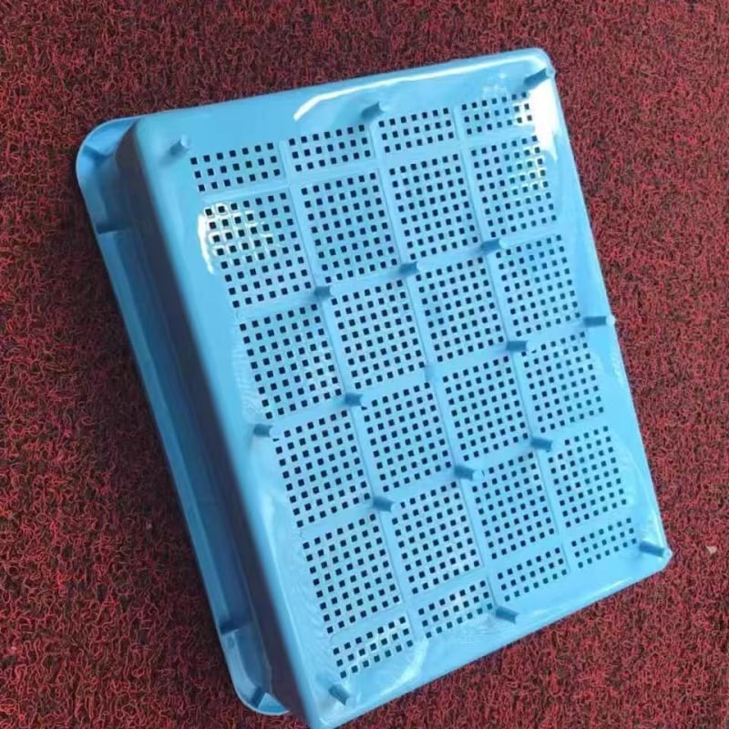 Кутия за котешки пясък, полузатворена, двуслойна, пластмасова, включена лопатка