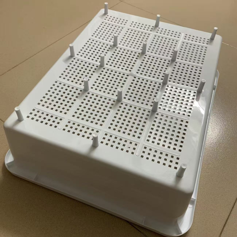 Кутия за котешки пясък, полузатворена, двуслойна, пластмасова, включена лопатка