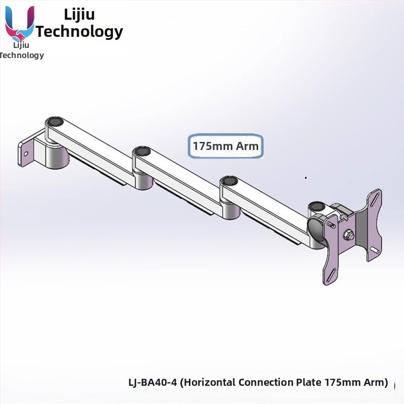 Industrijski integrirani držač zaslona i tipkovnice za 27-inčne monitore, aluminijska legura, rotirajući zidni nosač, nosivost 18 kg, model Lj-ba40