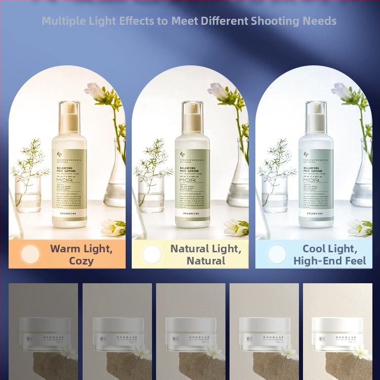 Štúdiová svetelná krabica, skladací dizajn, s panelom na pozadie pre fotografovanie šperkov