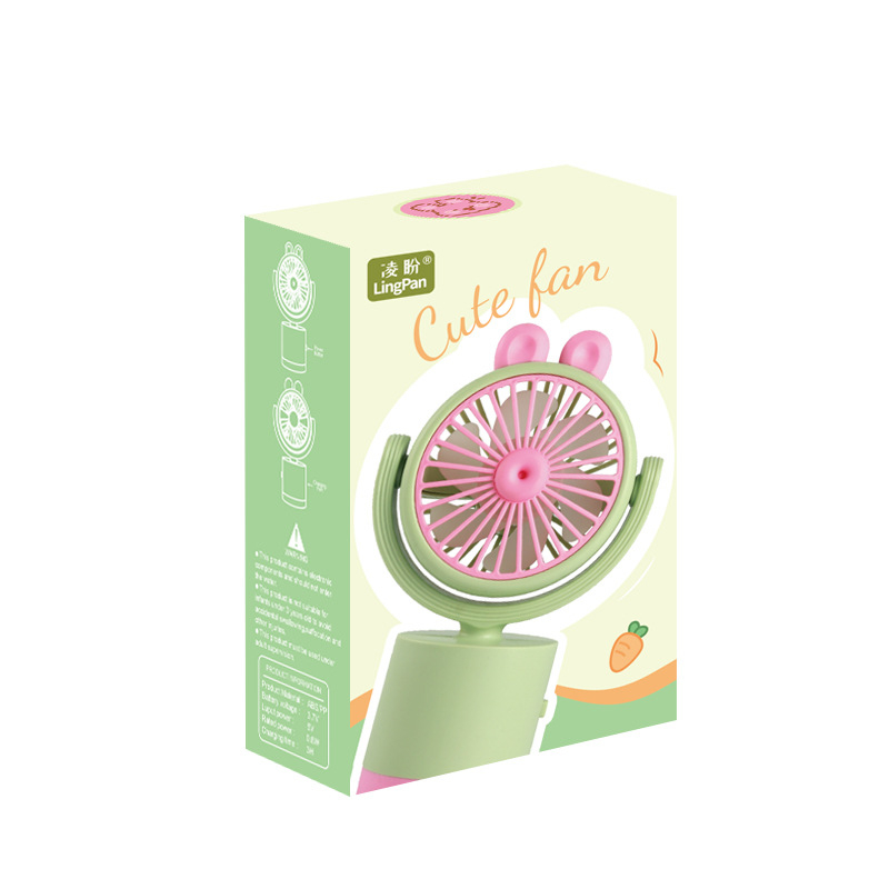 Ventilator de birou USB cu direcție reglabilă sus-jos | Baterie încorporată 300–500 mAh, 5V 5W, zgomot 45–50 dB, Încărcare USB, Viteză unică