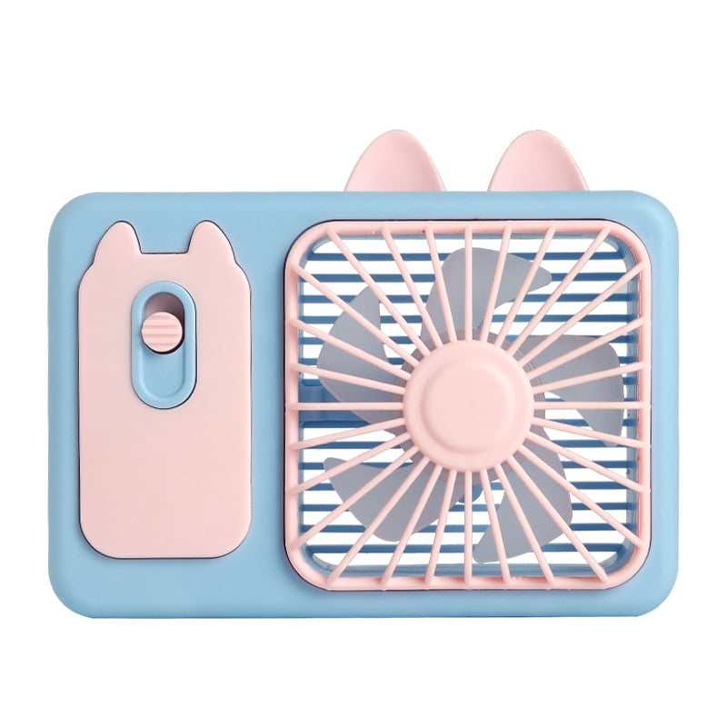 Ventilator de birou USB cu direcție reglabilă sus-jos | Baterie încorporată 300–500 mAh, 5V 5W, zgomot 45–50 dB, Încărcare USB, Viteză unică