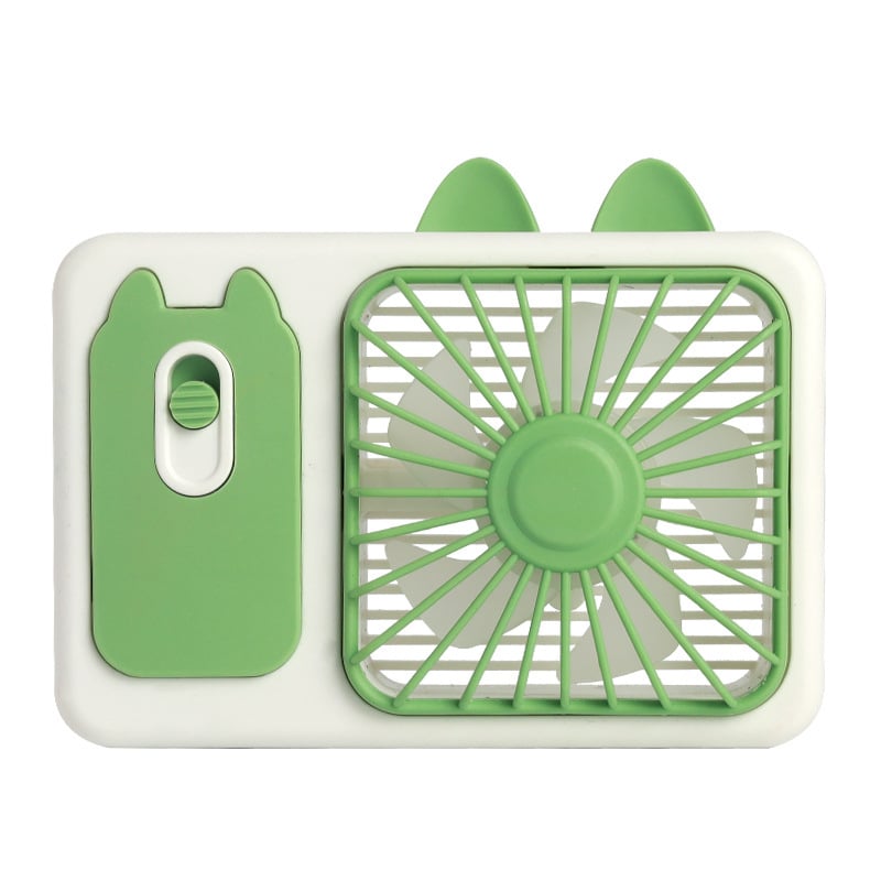 Ventilator de birou USB cu direcție reglabilă sus-jos | Baterie încorporată 300–500 mAh, 5V 5W, zgomot 45–50 dB, Încărcare USB, Viteză unică